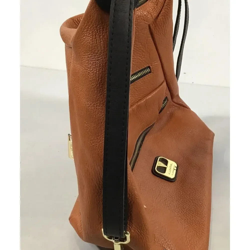 VALENTINA EUC ITALIAN LEATHER CONVERTIBLE BACKPACK SHOULDER BAG